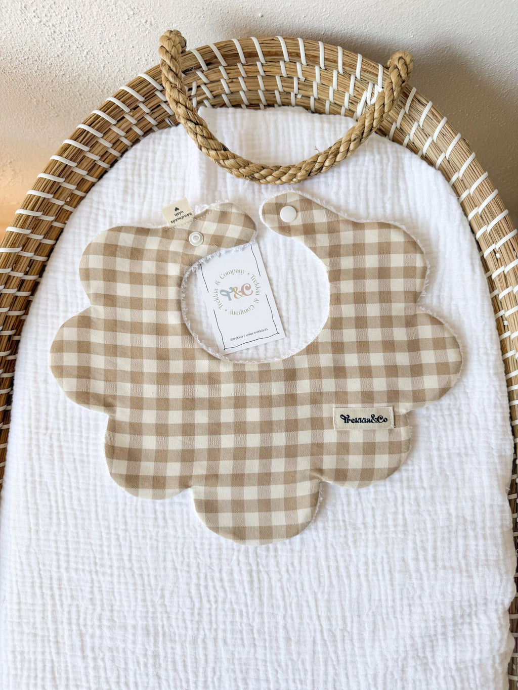 Babero Vichy camel