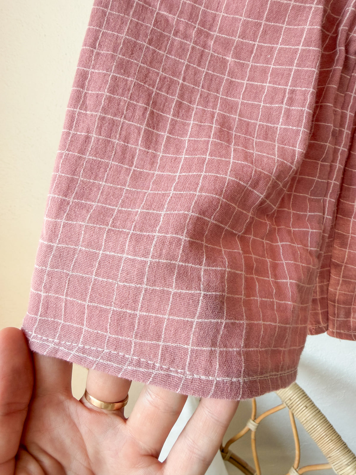 Pantalón Maison Vichy rosa palo