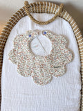 Babero Liberty mini lila y teja