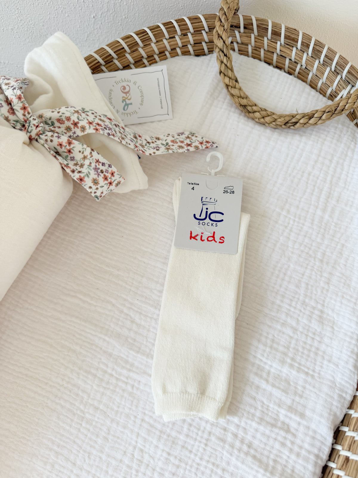 Calcetines altos JC kids blanco crudo
