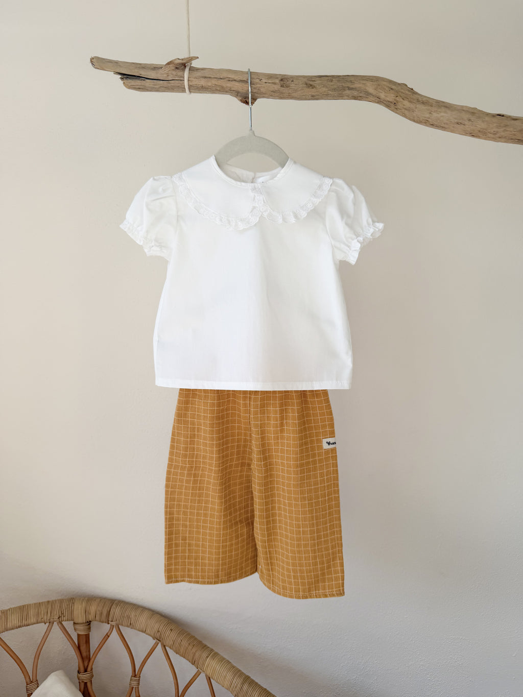 Pantalón Maison Vichy ocre