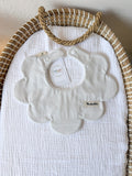 Babero rayas mini gris