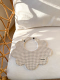Babero Vichy beige y negro