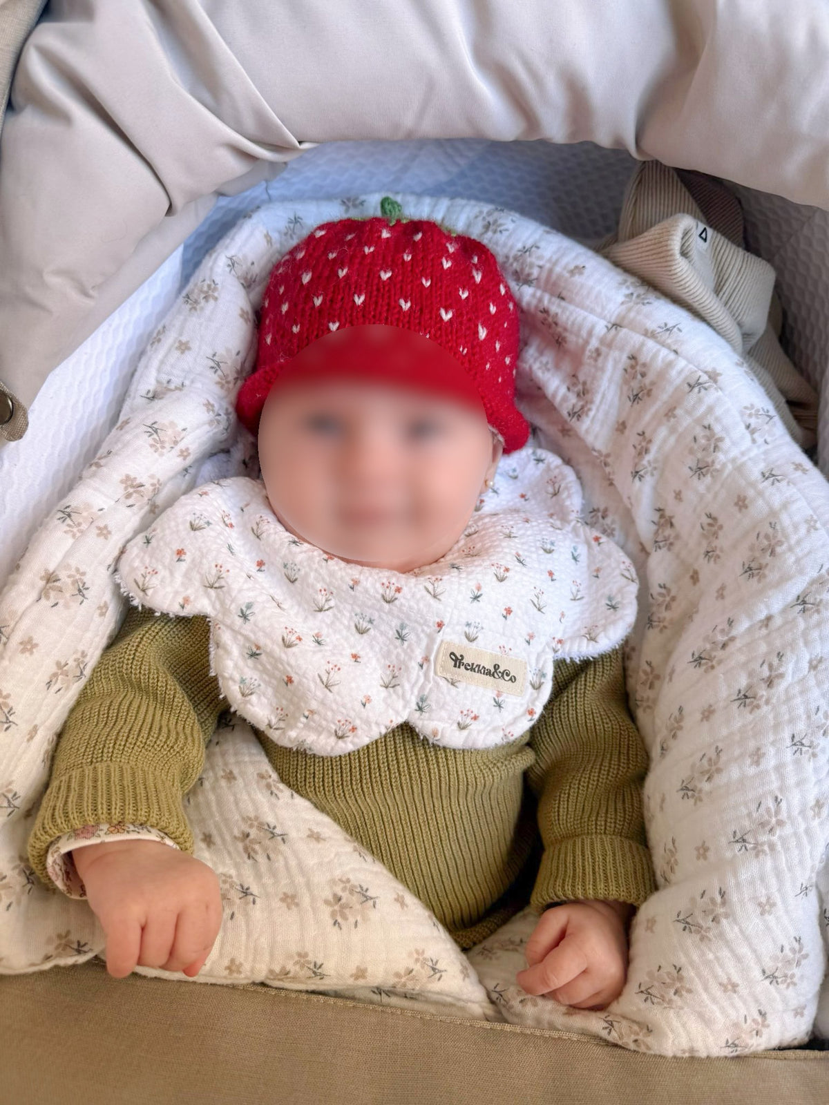 Gorro ‘jordgubbe’ talla 3-6 meses