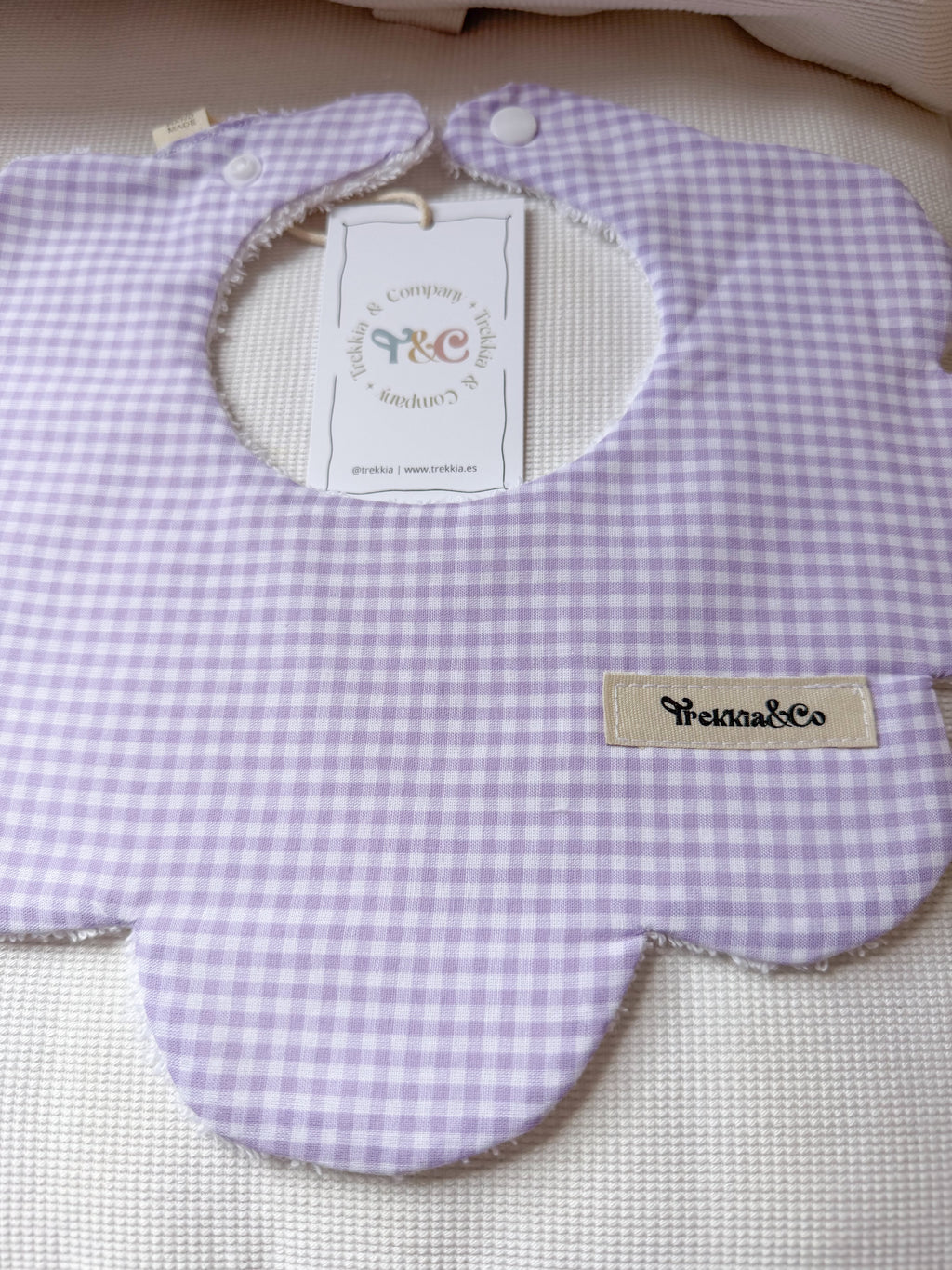 Babero Vichy Morado