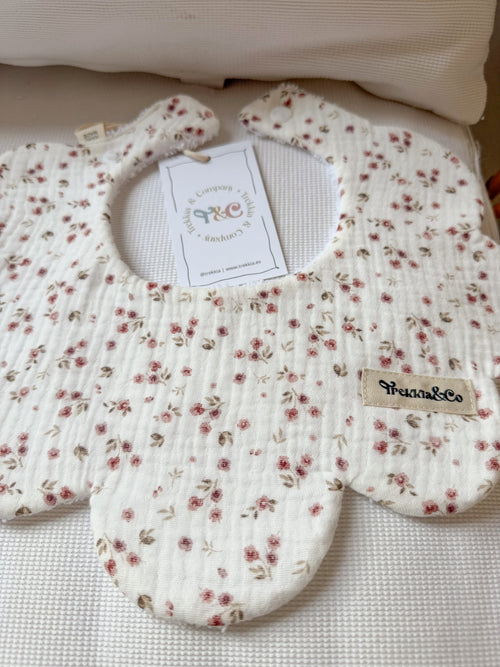 Babero Liberty Burdeos y Rosa
