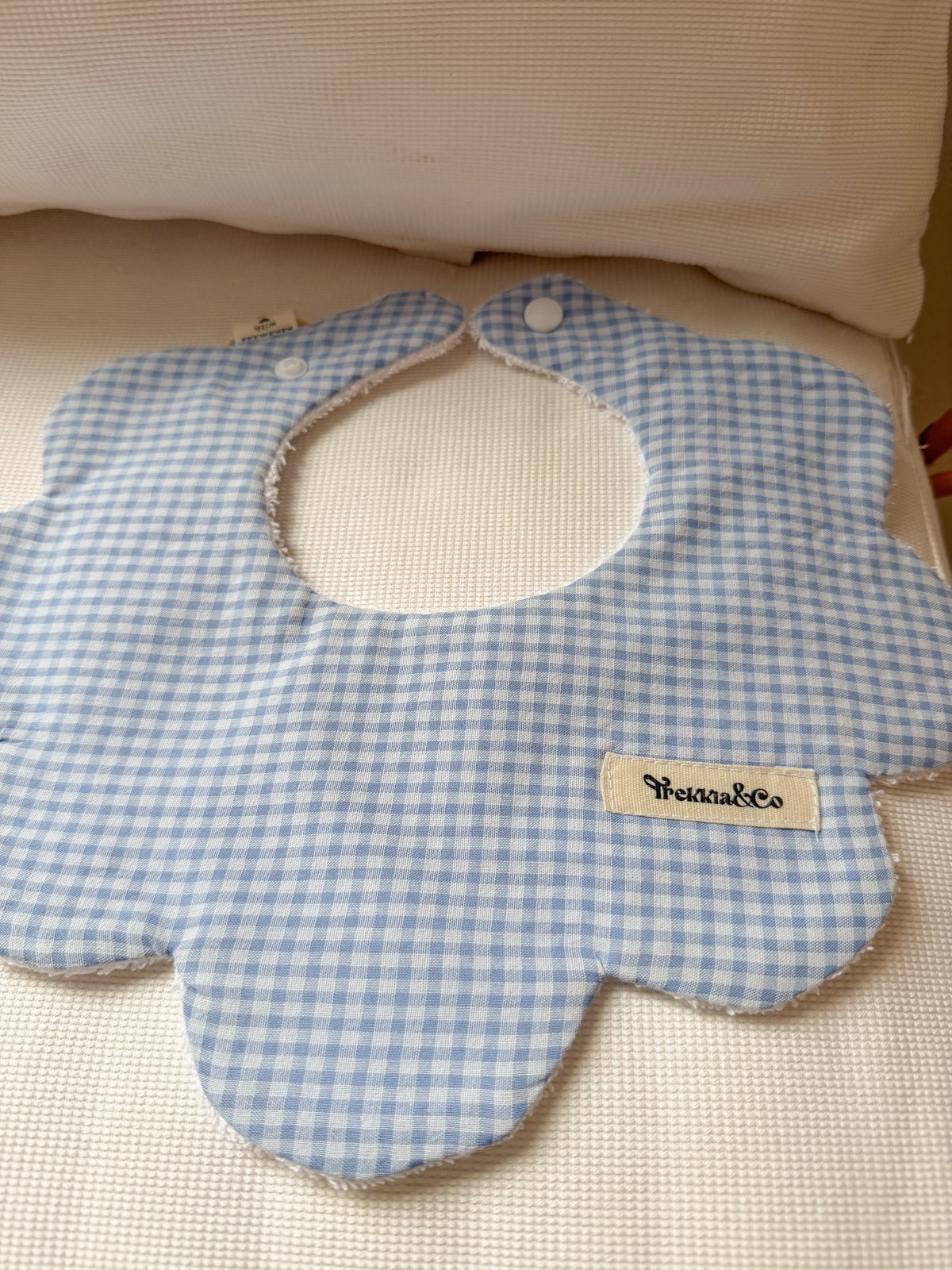 Babero Vichy mini Azul