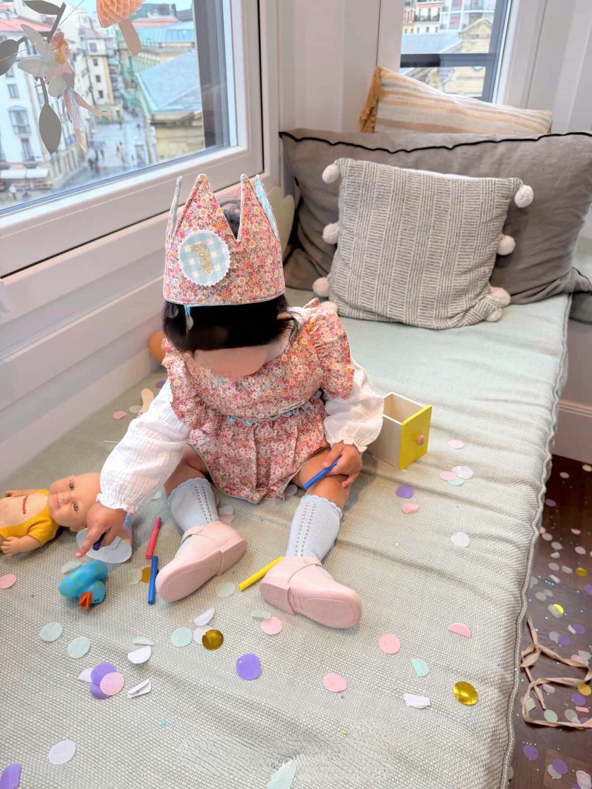 OFERTA Conjunto AMELIE HERITAGE cumple (Corona + Vestido)
