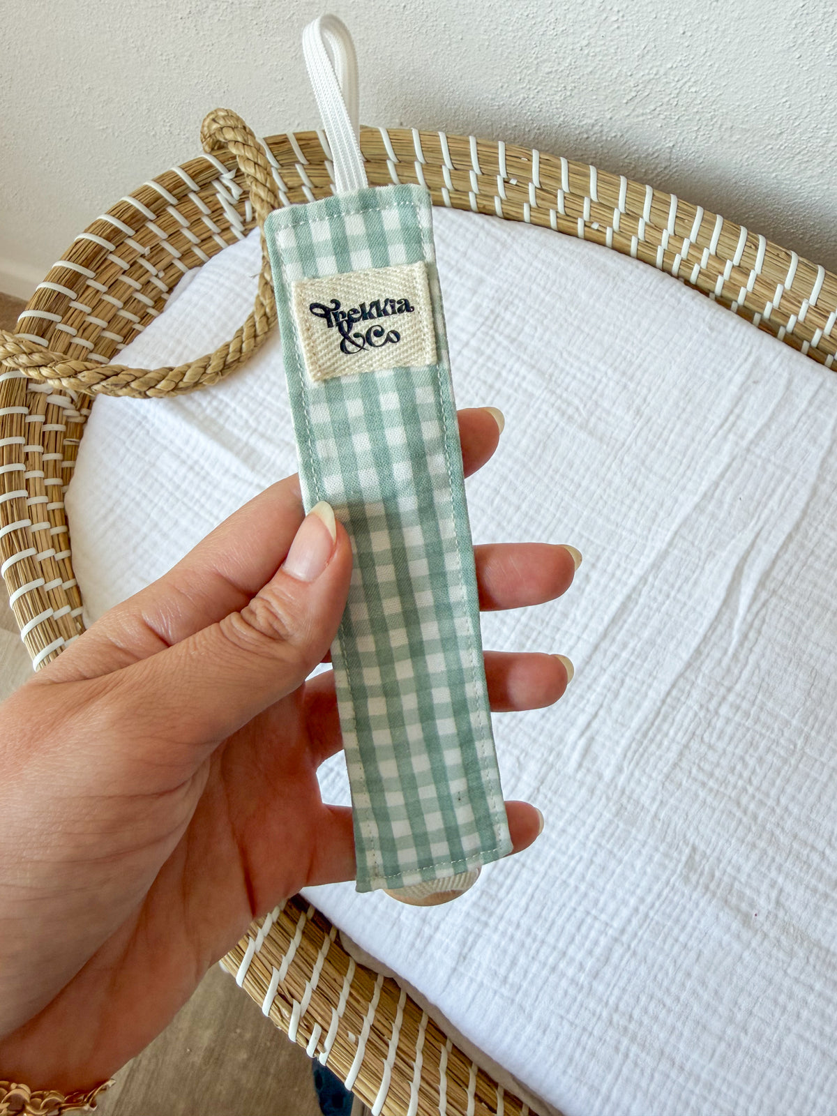 Chupetero Vichy verde mini