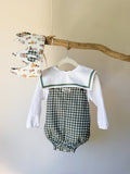 Conjunto cumpleaños corona, peto y blusa marinera