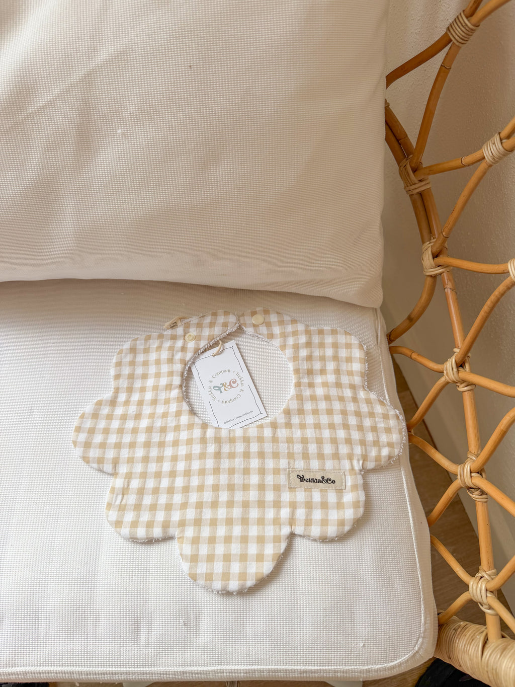 Babero Vichy Beige