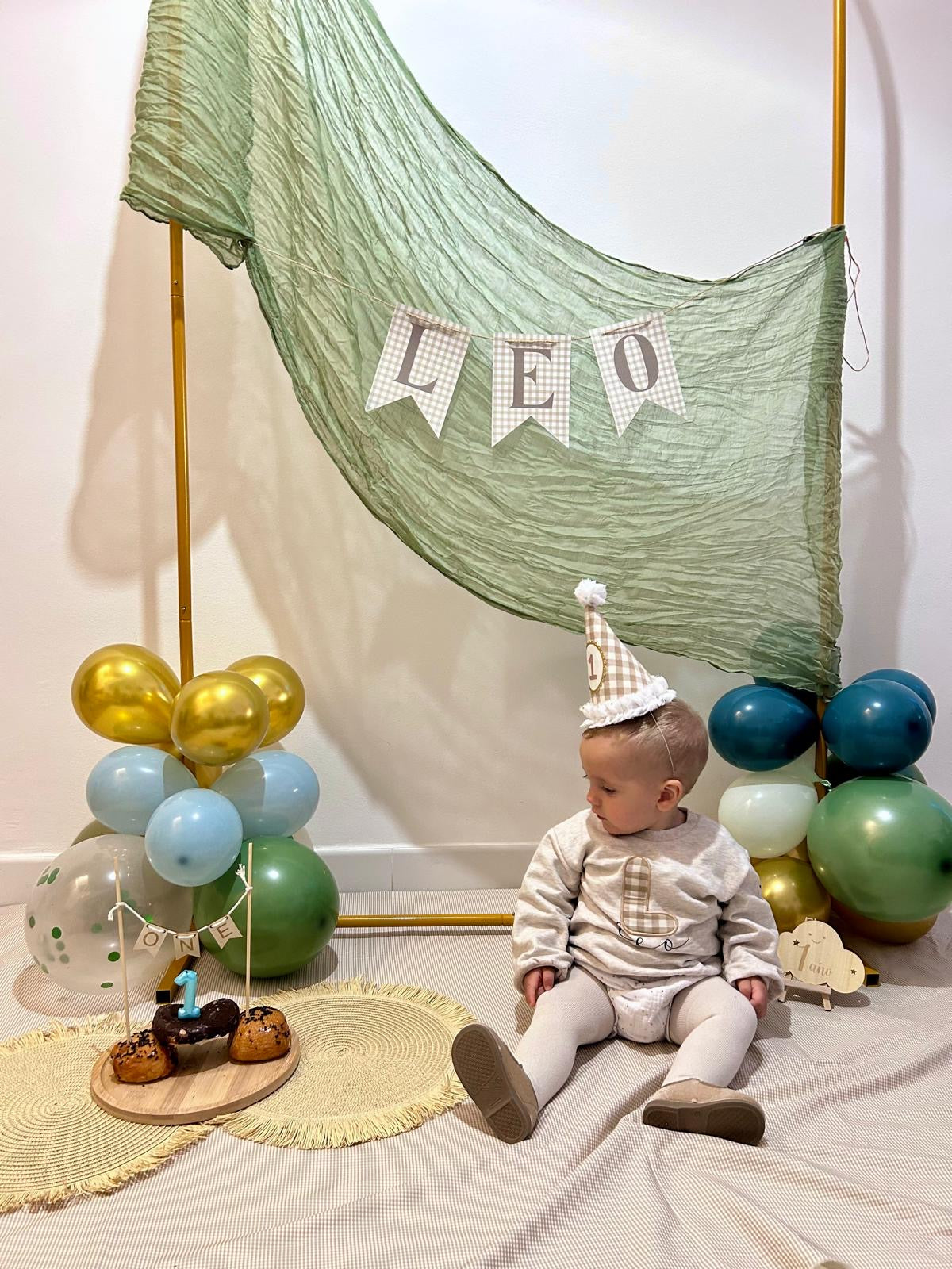 Corona cumple reversible personalizada